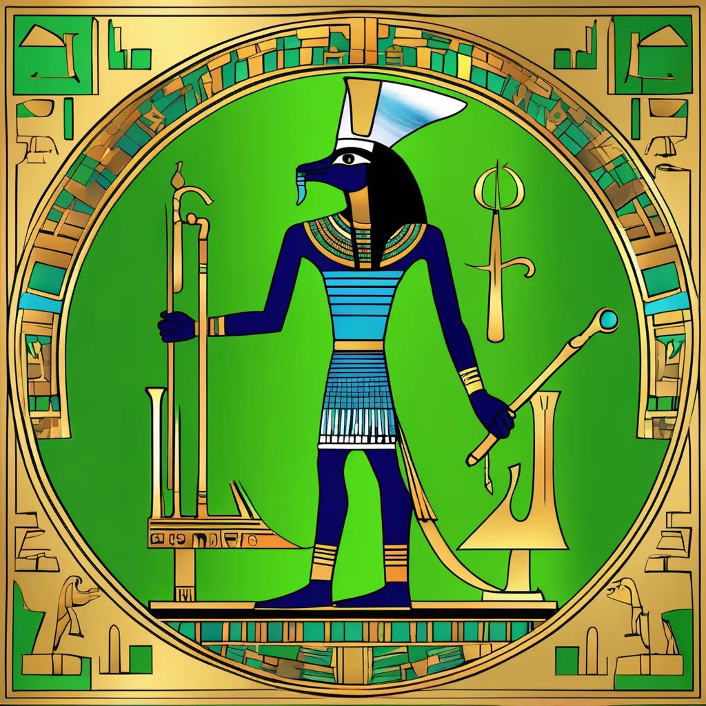 نمایی از هوروس ایزد مصر باستان - ساخته شده توسط هوش مصنوعی